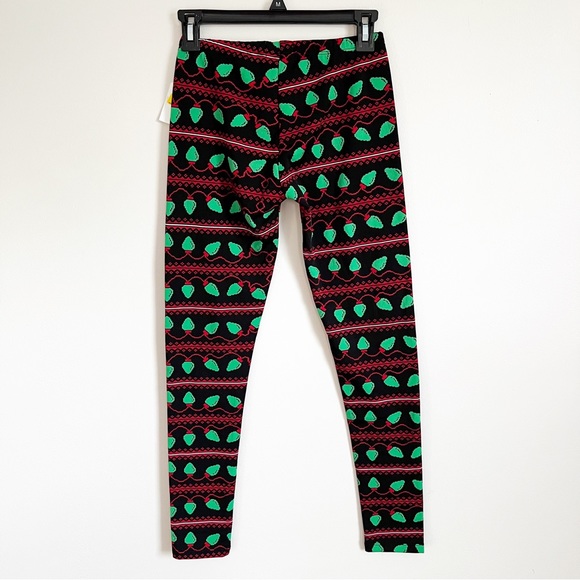 Poof Leggings Christmas Tights Holiday Tree Lights Small Medium - Picture 3 of 11